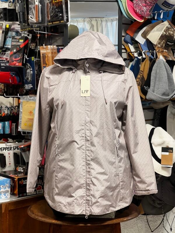 Chamarra Savannah con Forro Fleece, Repelente al Agua, Estampado Gris Cloud