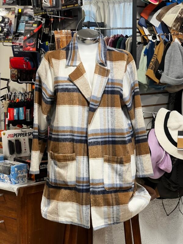 Abrigo Tipo Saco Ashley Outerwear a Cuadros para Uso Urbano