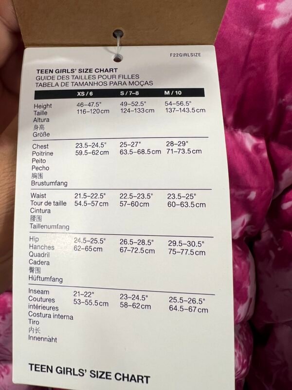 chamarra térmica reversible the north face con plumón 600 niña adolescente