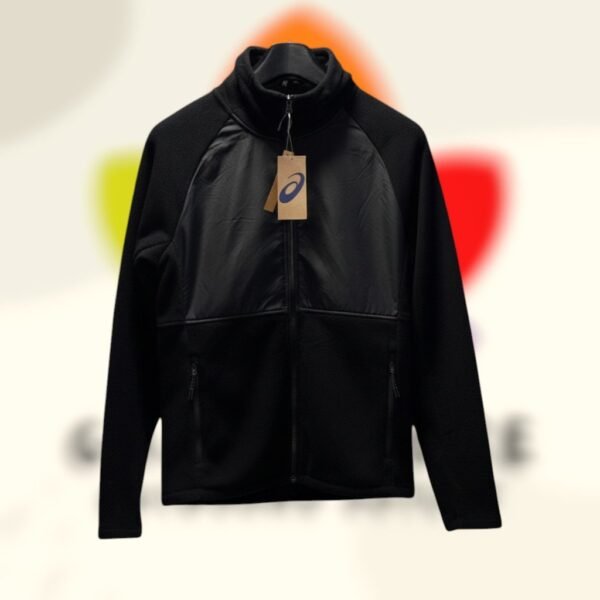 asics knit fleece fz hoodie negro hombre s.jpg