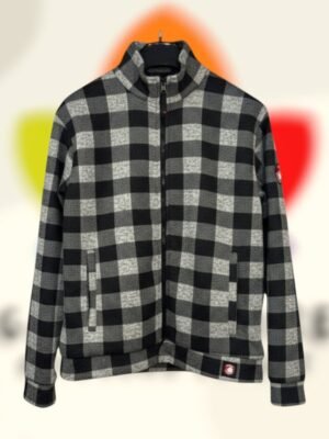 canada weather gear flannel full zip gray black hombre l.jpg