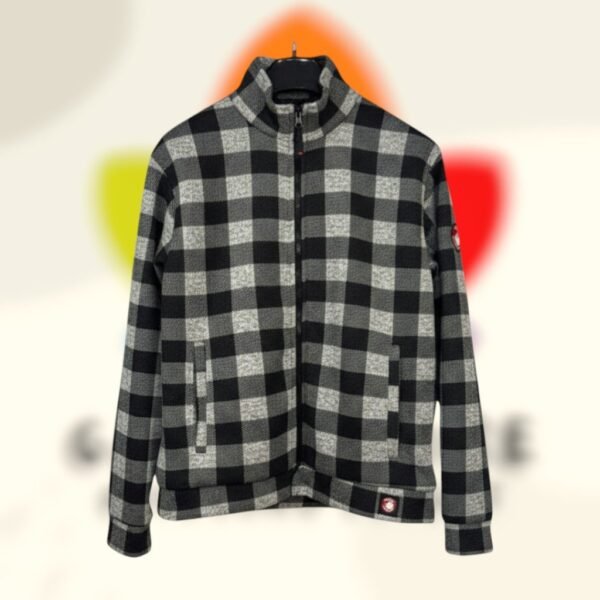 canada weather gear flannel full zip gray black hombre l.jpg