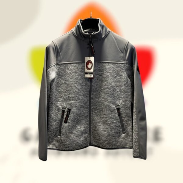 canada weather gear knit fleece jacket gris hombre.jpg
