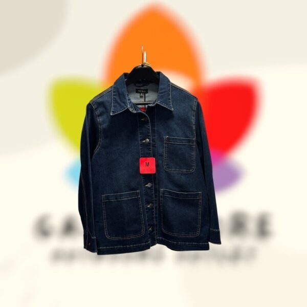 chamarra chore coat denim oscuro mujer