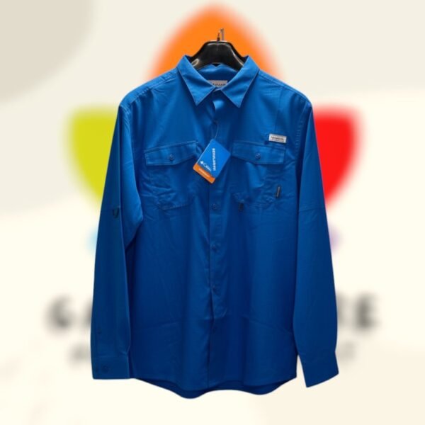 columbia camisa pesca manga larga azul hombre m.jpg