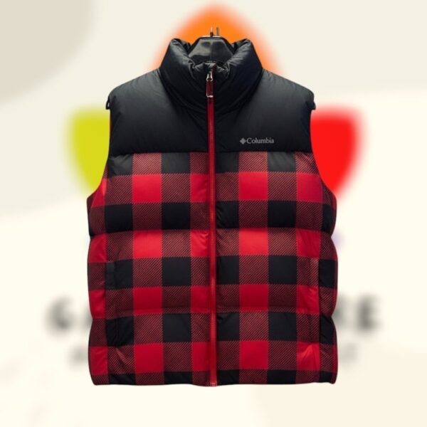 columbia puffect print vest rojo buffalo hombre.jpg