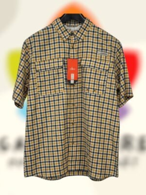 habit river guide ss fishing shirt tackle plaid navy mustard hombre l.jpg