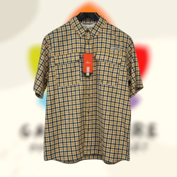 habit river guide ss fishing shirt tackle plaid navy mustard hombre l.jpg