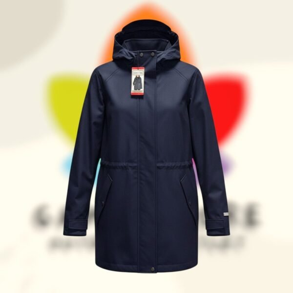 hunter water resistant cotton smock jacket navy mujer m.jpg