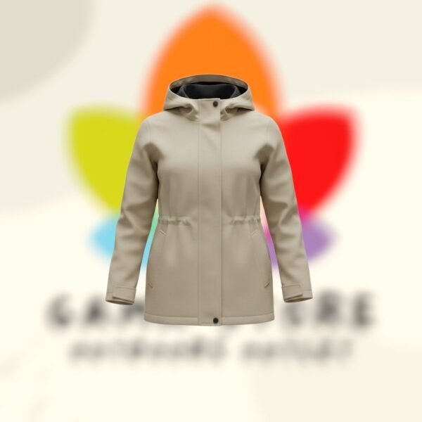 hunter water resistant cotton smock jacket tan almond mujer m.jpg