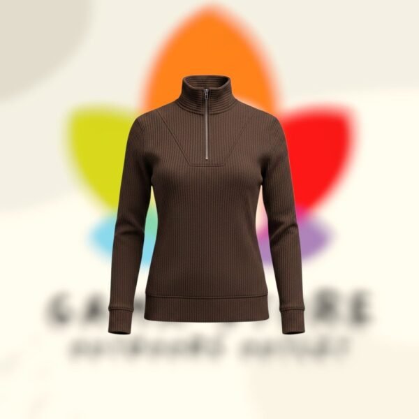 kirkland signature ladies ottoman half zip sweatshirt cafe mujer m.jpg