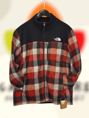 the north face printed leo sweater fleece jacket plaid rojo negro hombre xl.jpg the north face printed leo sweater fleece jacket plaid rojo negro hombre xl.jpg